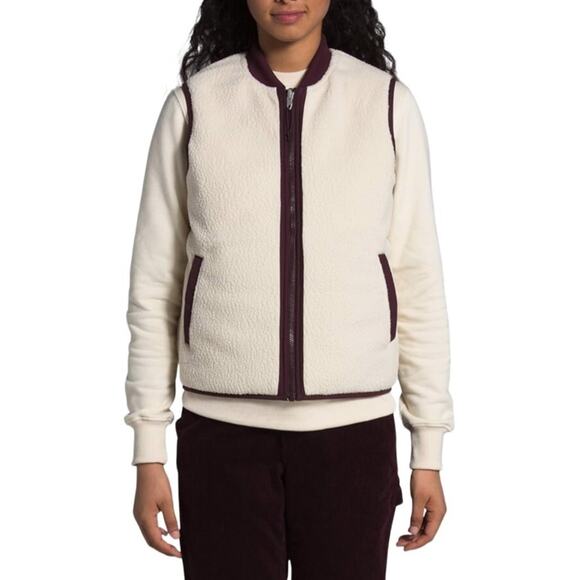THE NORTH FACE Reversible Sherpa Lined Vest Women M/L Gorpcore Outdoor Everyday - Picture 2 of 16